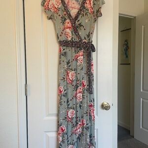 Floral wrap dress